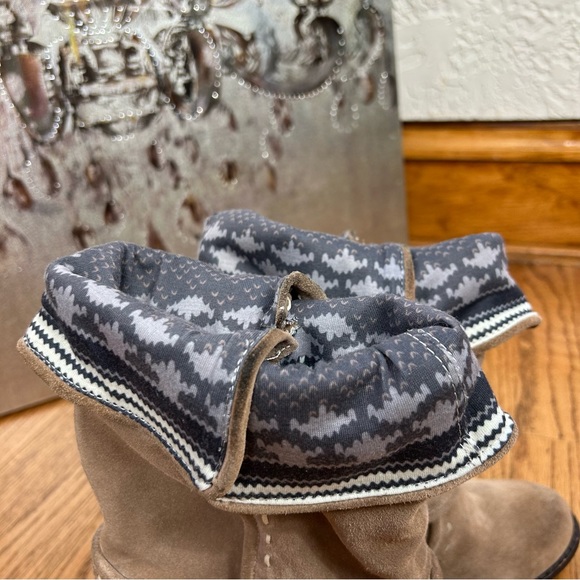 Splendid | Suede Buckle Tall Heeled Boots - Picture 9 of 12